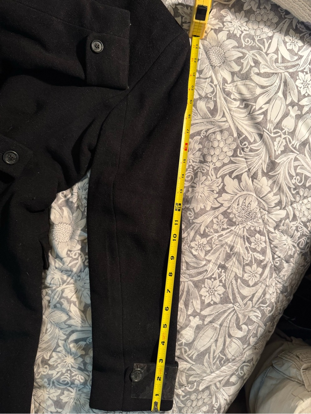 Ralph Lauren Long Black Wool Coat - Picture 6 of 8